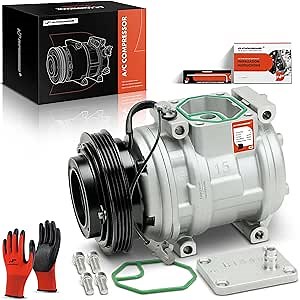 A-Premium Air Conditioner AC Compressor with Clutch Compatible with Toyota Tundra 2000-2004 3.4L, T100 1995-1998 3.4L, 10PA15C Compressor
