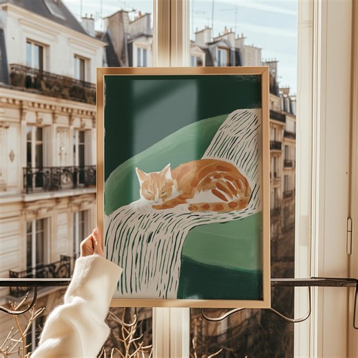 Cat Art Print: Digital Download (multiple Sizes Included) - Etsy