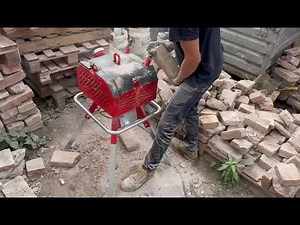 Macchina per pulire e recuperare i mattoni vecchi dal cemento