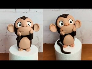 How to Make a Cute Fondant Monkey Topper | Jungle Animals Tutorial part 1