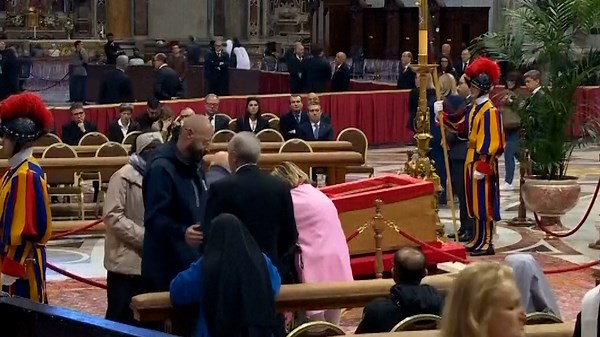 Pope Francis' Casket Open For Public Viewing At Saint Peter's Basilica