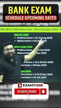 Bank Exam Calendar 2026 | Schedule Upcoming Date #Shorts #BankExams2026