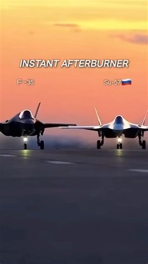 F-35 vs Su-57 — Instant afterburner#shorts #aviation #military