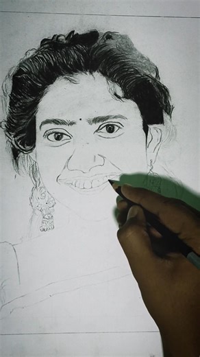 Wait for End 😱 Sai Pallavi Beautiful Eyes Sketch Surprise ✨ || #shorts #saipallavi #status #trending