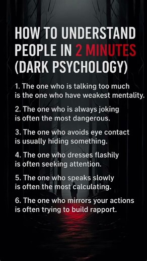 HOW TO UNDERSTAND PEOPLE IN 2 MINUTES (DARK PSYCHOLOGY)