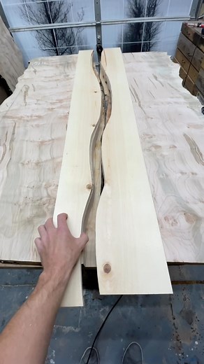 Justin Larson | Perfect curved “live edge” joint with a quick template and flush trim router bit. #woodwork #woodworking #howitsmade #woodworker... | Instagram