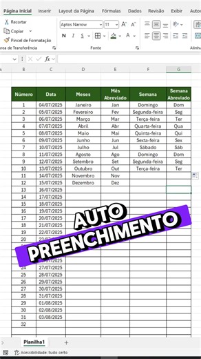 Listas com AUTOPREENCHIMENTO no Excel #excel #motivacao #informatica #powerbi #dicasdeexcel #planilhas #negocios #autopreenchimento