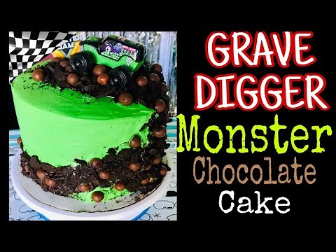 Moist chocolate cake | How to make Grave Digger monster truck cake