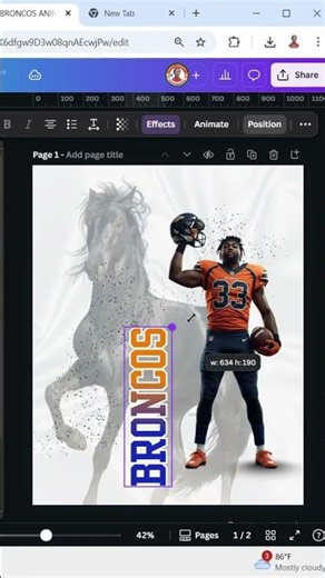 How Broncos Fans Make Their Own Epic Gameday Posters in Canva 🧡💙 #broncos