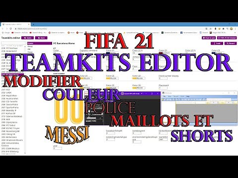 FIFA 21 (PC) TUTO Teamkits editor modifier couleur, police des numéros et noms sur maillot, short
