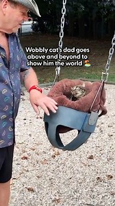 197K views · 10K reactions | His favorite thing is lying on a pool raft in the sun with Dad  Keith and Susan told us how they take their wobbly cat, Ozzy, on so many fun adventures, and treat him like their own son! Keep up with Ozzy and his family on Instagram: https://the-dodo.visitlink.me/fXdyAj and TikTok: https://the-dodo.visitlink.me/nn91CI | The Dodo | Facebook