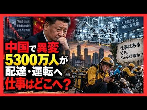 【中国で雇用異変】5300万人が配達・運転へ…AI・ロボット大国の裏で何が起きているのか