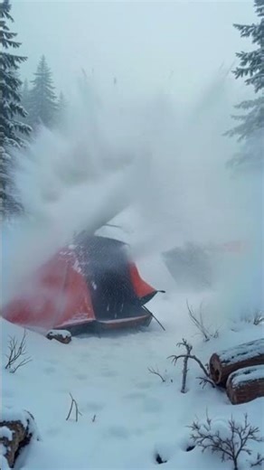 Survival Tent in Freezing Blizzard Conditions #bushcraft #camping #extremeweather