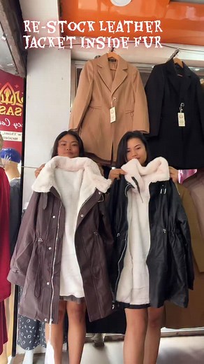 Re-stock inside fur leather jacket for more details please dm us WhatsApp or instagram 9808801628 | Sangita Lama