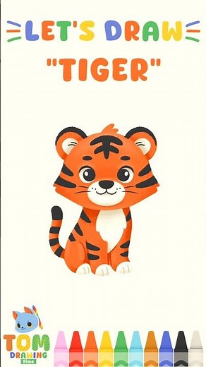 How to Draw a Tiger for Kids 🐯 | Easy Drawing Tutorial