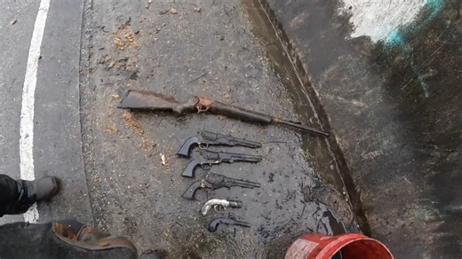 Exploring historic murder locations through magnet fishing