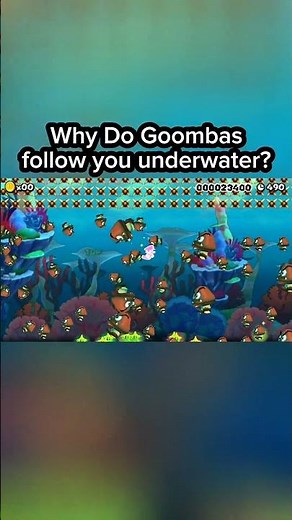 Goombas different underwater 🌊😭🔥🤣 #mario #nintendo #mariomaker