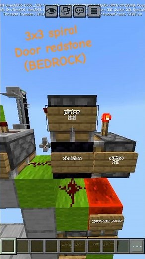 3x3 spiral door redstone#minecraft #minecraftbuilding #redstone