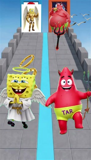 Who's Win Ninja Spongebob x Patrick Star #shorts #funny #cartoon #games