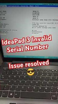 Lenovo IdeaPad 3 Invalid Serial Number Error / How to Update serial number | Tech Error | Part 1