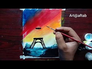 Eiffel Tower Painting / Step by Step Tutorial for Beginners