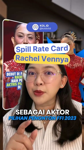 Replying to @bella_bel79 Spill Rate Card Rachel Vennya, salah satu sesepuh sosmed yang udah mulai ngonten sejak 2013 sampe akhirnya merambah ke dunia bisnis & akting. Sekarang rate cardnya ratusan juta bisa buat ngajak jalan-jalan keluarganya ke luar negeri mulu 👀🔥 — ⚠️ Disclaimer: All data in this rate card is automatically calculated by KOL.ID's Al system based on the available data. The information provided is an estimate and should not be considered as a contract or official offer. All log