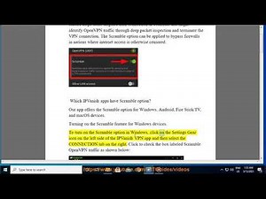 Enable Scramble option in IPVanish on Windows/Mac/iPhone/Android/Amazon Fire Stick/TV