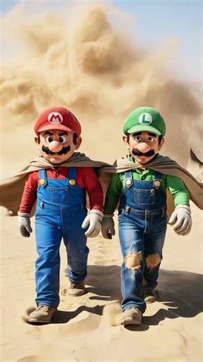 Mario TRICKED With Sand By Wario But Finds OIL - Rags to Riches! Story #shorts #ai
