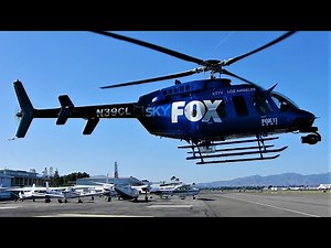 BELL 407 Start-Up & Takeoff SkyFOX 11 News Sky2 CBS2 & Sky9 CBS9 Helicopters Inc. N39CL Los Angeles