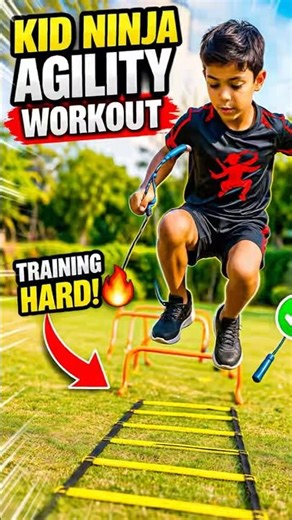 Kids Workout Motivation | Ninja Agility Training #shorts #shortsfeed