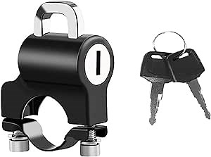 Motorcycle Helmet Lock - Secure Your Helmet with Ease,Aluminum Alloy Safety Lock Universal Motorcycle Motorbike Bike Safety Lock Hanging Hook with 2 Keys Set