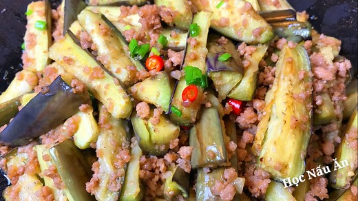 187K views · 3.7K reactions | Cách làm cà tím xào thịt băm lạ miệng đậm vị ngon cơm | Học Nấu Ăn | Facebook