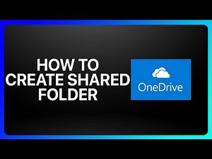 How To Create Shared Folder In OneDrive Tutorial