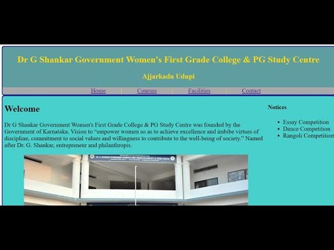 BCA IV Sem CMA Lab Part A1: Create a home page for a college website containing HTML5 tags