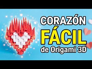 💗Easy 3D Origami Heart💗 For 3D Origami Beginners