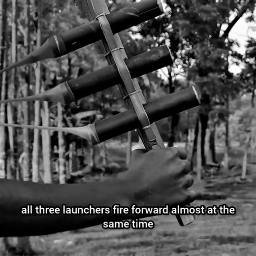 This Bamboo Triple Launcher Is Insane! 🤯🌿 #Shorts