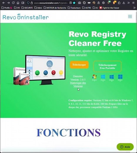 #Windows#Revo Registry Cleaner Free passe en version 2.0.5