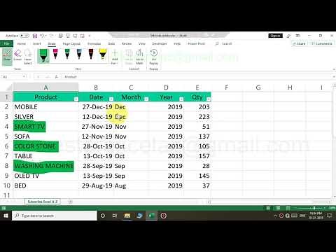 Ink highlights tricks | Basic Tips & Tricks in excel
