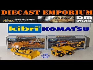 1:87 HO Scale Kibri Komatsu D575A-2 Super Dozer & HD785-5 Dump Truck