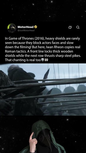 When filming Game of Thrones (2016), Iwan Rheon recreated a real Roman shield wall