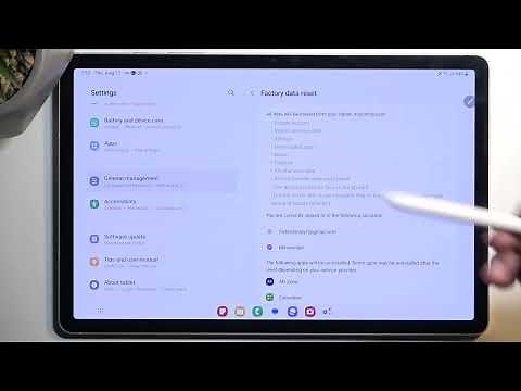 How to Erase All Data From Samsung Galaxy Tab S9 / Perform Factory Reset via Settings