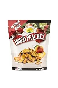 Sunrise Fresh Dried Fruit - Dried California Peaches - All-Natural, Dehydrated, Unsweetened, No Added Sugar, Resealable Snack, 6oz Bag