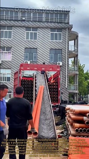 Innovative Conveyor System for MPP Power Pipe Logistics: Watch How Fast They Load