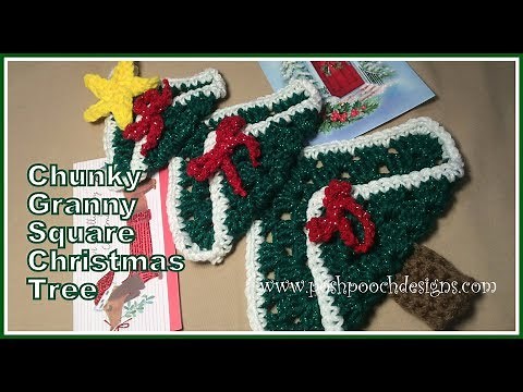 Chunky Granny Square Christmas Tree Crochet Pattern