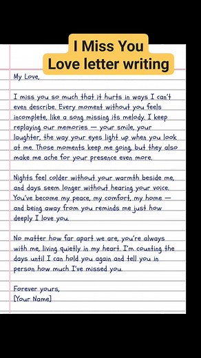 859K views · 3.3K reactions | I miss you love letter writing idea part_75 #loveletters #fblifestyle | English Class | Facebook