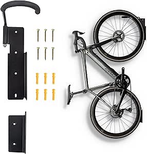 Amazon.com: Bike Rack Garage Wall Mount with Tire Tray, Swivel Bike Rack, 90 Degree Swing, Vertical Bike Hanger Hook for Indoor Garage Shed, Space Saving Bicycle Storage Rack Black Bike Holder Screws Included : Tools & Home Improvement