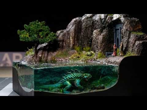 The Deep Lake Creature & Mysterious Ruins | DIY Tutorial | Building a Fantasy Diorama