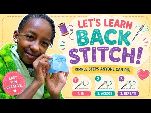 🧵 How to Sew a Back Stitch for Beginners | Easy Sewing Tutorial for Kids