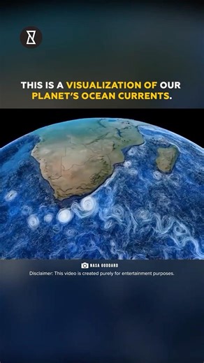 This Is How Earth’s Oceans Really Move 🌊🌍 #trendingshorts #ocean #space #science #facts