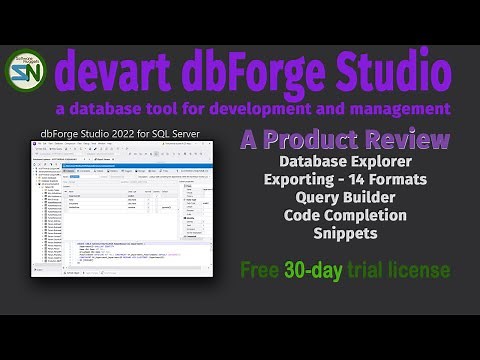 devart - dbForge Studio 2022, A database tool for SQL Server development/management review